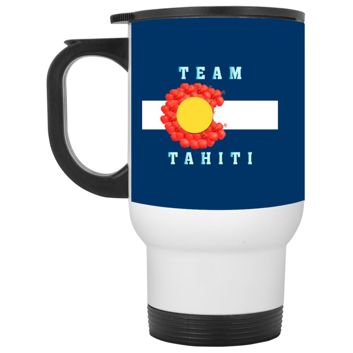 Team Tahiti White Travel Mug