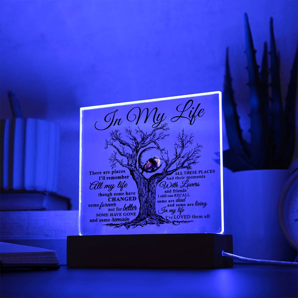 In My Life I've Loved them All | Acrylic Plaque