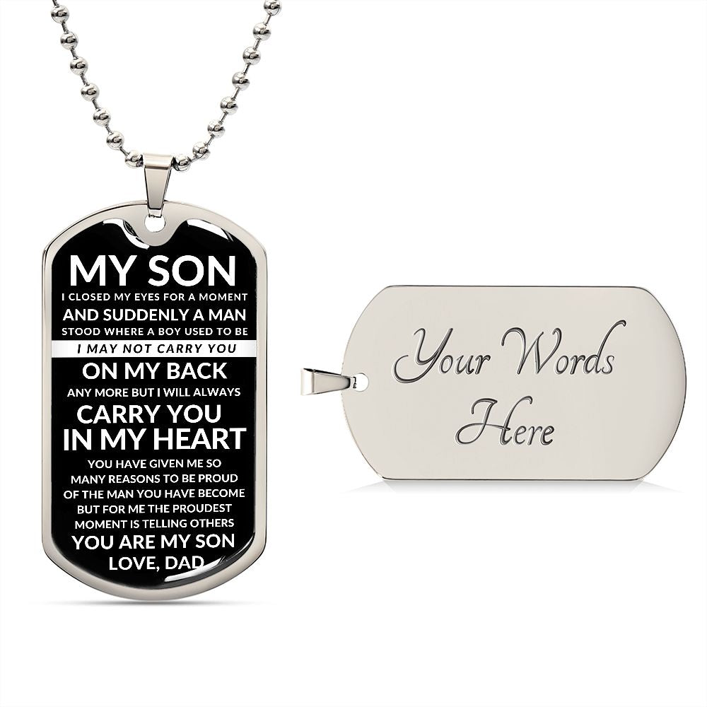 My Son | Dog Tag | Carry You