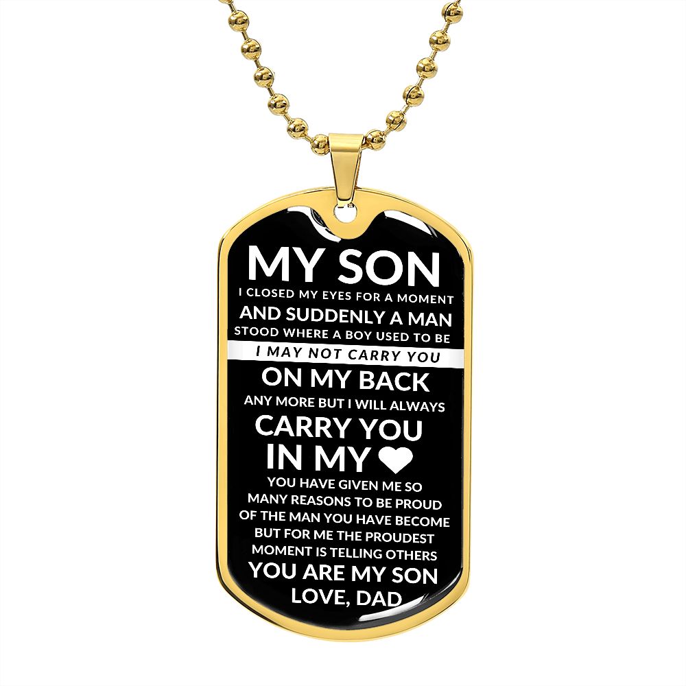 My Son | Dog Tag | Carry You | Heart