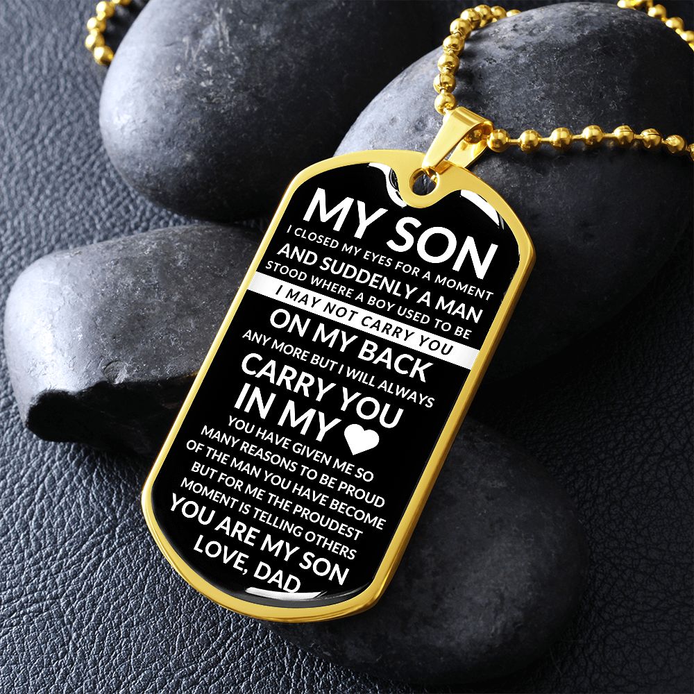 My Son | Dog Tag | Carry You | Heart