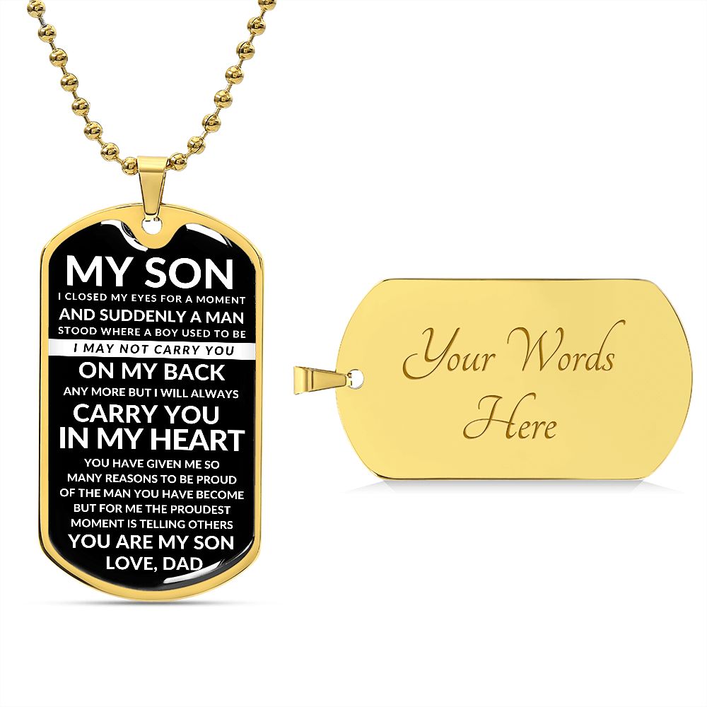 My Son | Dog Tag | Carry You