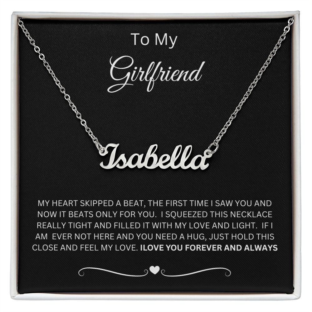 TO MY GIRLFRIEND | PERSONALIZED NAME NECKLACE | GIFTS FOR HER | CUSTOM NAME NECKLACE | VALENTINE'S DAY