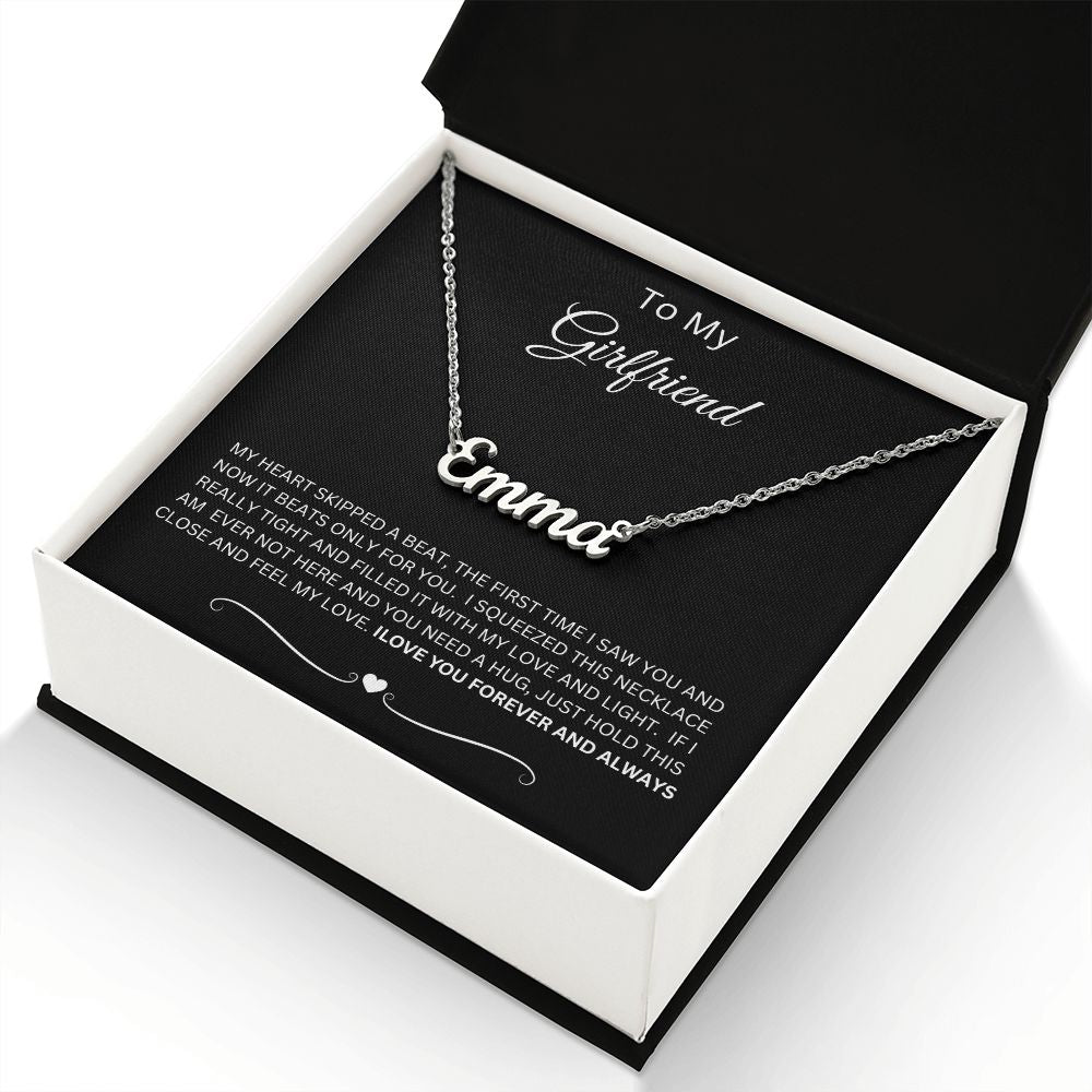 TO MY GIRLFRIEND | PERSONALIZED NAME NECKLACE | GIFTS FOR HER | CUSTOM NAME NECKLACE | VALENTINE'S DAY