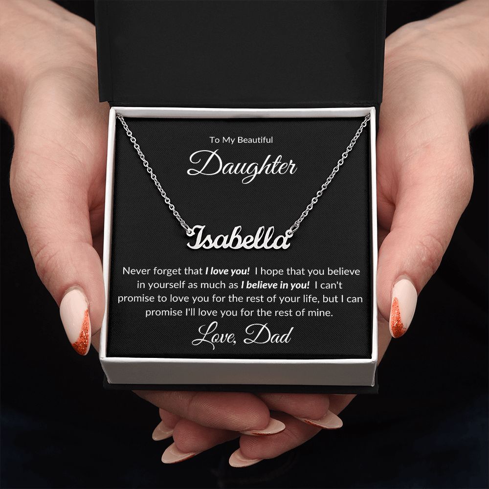 Beautiful Daughter | Custom Name | Rest of my Life | Gift for Daughter | Valentine's