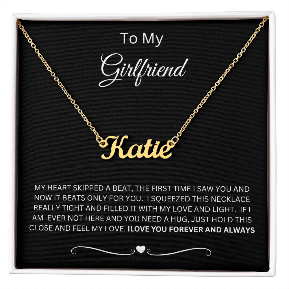 TO MY GIRLFRIEND | PERSONALIZED NAME NECKLACE | GIFTS FOR HER | CUSTOM NAME NECKLACE | VALENTINE'S DAY