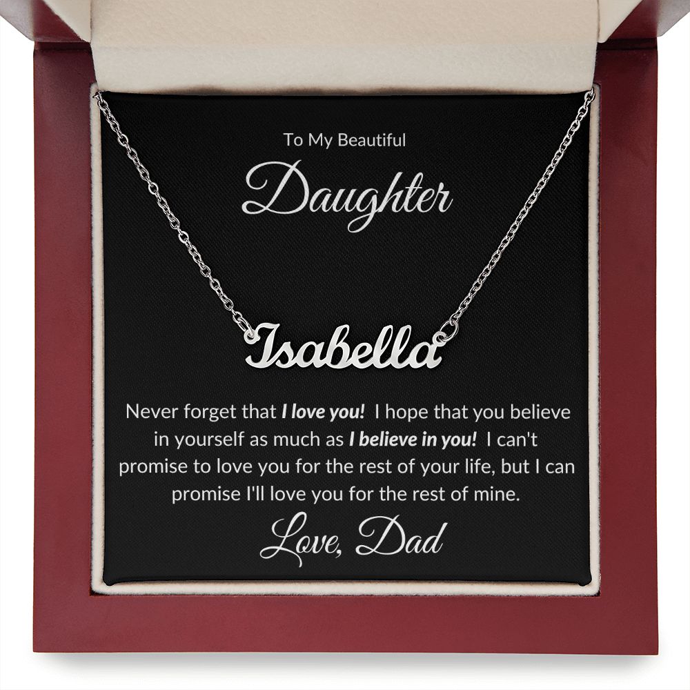 Beautiful Daughter | Custom Name | Rest of my Life | Gift for Daughter | Valentine's