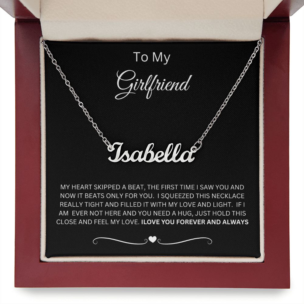 TO MY GIRLFRIEND | PERSONALIZED NAME NECKLACE | GIFTS FOR HER | CUSTOM NAME NECKLACE | VALENTINE'S DAY