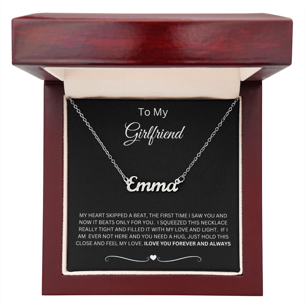 TO MY GIRLFRIEND | PERSONALIZED NAME NECKLACE | GIFTS FOR HER | CUSTOM NAME NECKLACE | VALENTINE'S DAY
