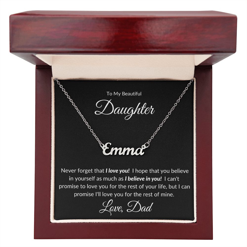 Beautiful Daughter | Custom Name | Rest of my Life | Gift for Daughter | Valentine's