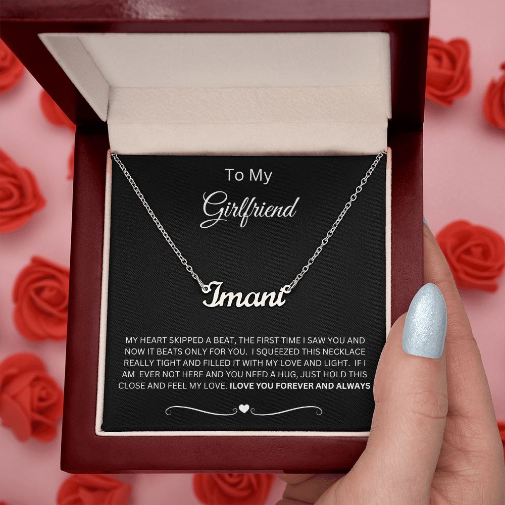 TO MY GIRLFRIEND | PERSONALIZED NAME NECKLACE | GIFTS FOR HER | CUSTOM NAME NECKLACE | VALENTINE'S DAY