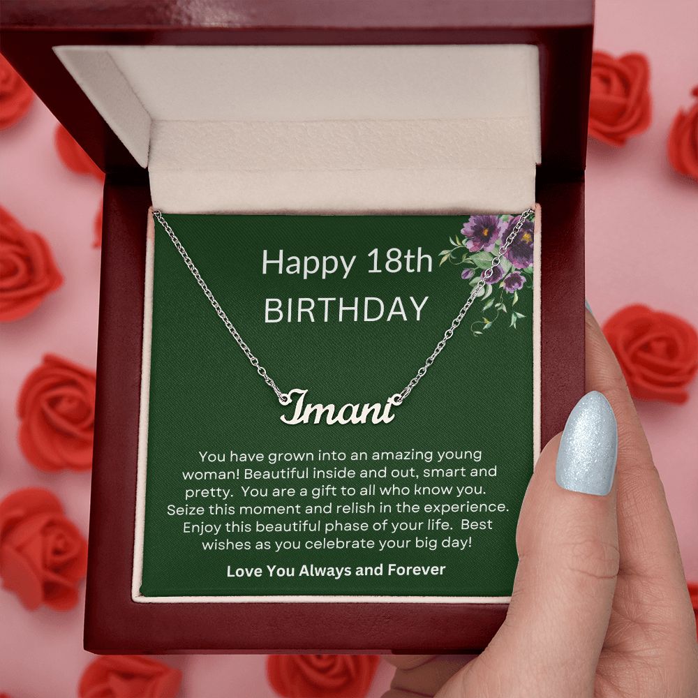 18th Birthday | Personailzed Name Necklace | Birthday Gift | Gift for Her