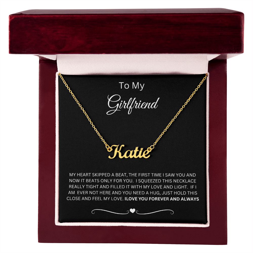 TO MY GIRLFRIEND | PERSONALIZED NAME NECKLACE | GIFTS FOR HER | CUSTOM NAME NECKLACE | VALENTINE'S DAY