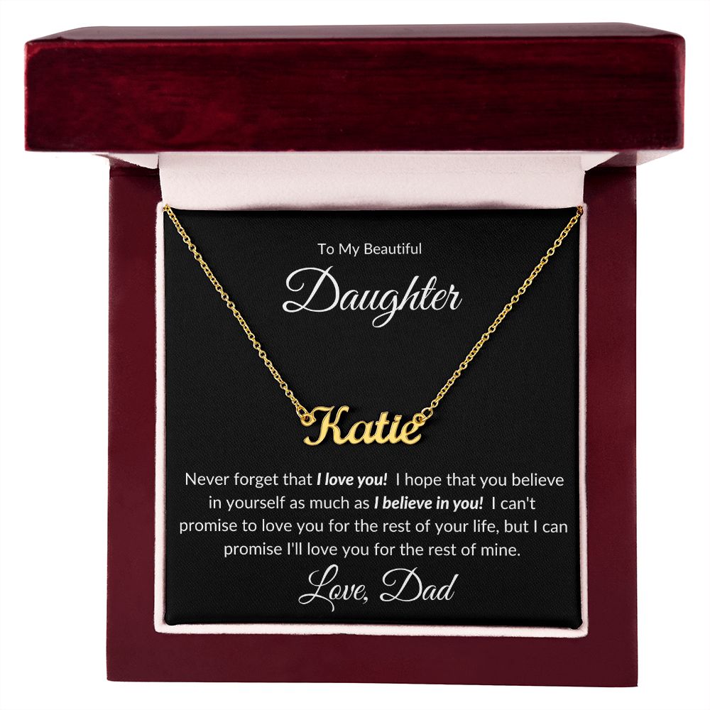 Beautiful Daughter | Custom Name | Rest of my Life | Gift for Daughter | Valentine's