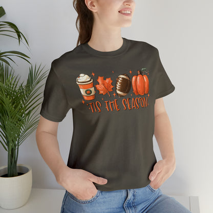 Tis the Season Canvas and Bella Fall T Shirt