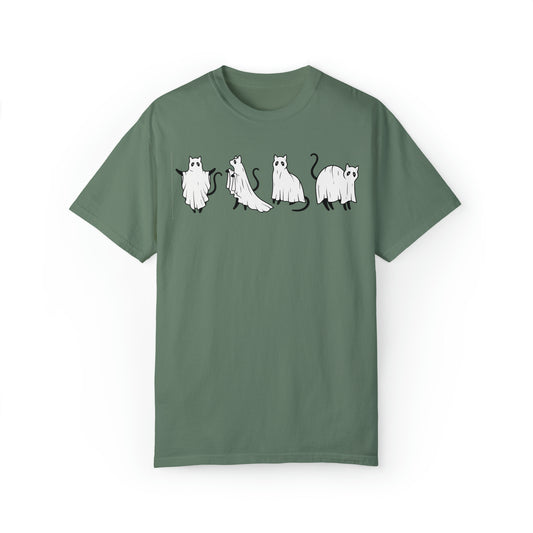 Comfort Colors Cute Cat Ghost Shirt