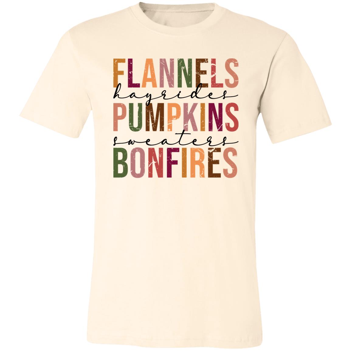 Flannels Hayrides Pumpkins Sweaters Bonfires T Shirt