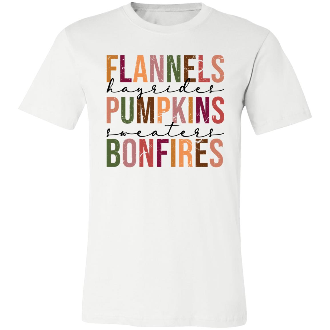 Flannels Hayrides Pumpkins Sweaters Bonfires T Shirt