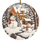 Twin Snowmen Ceramic Ornament