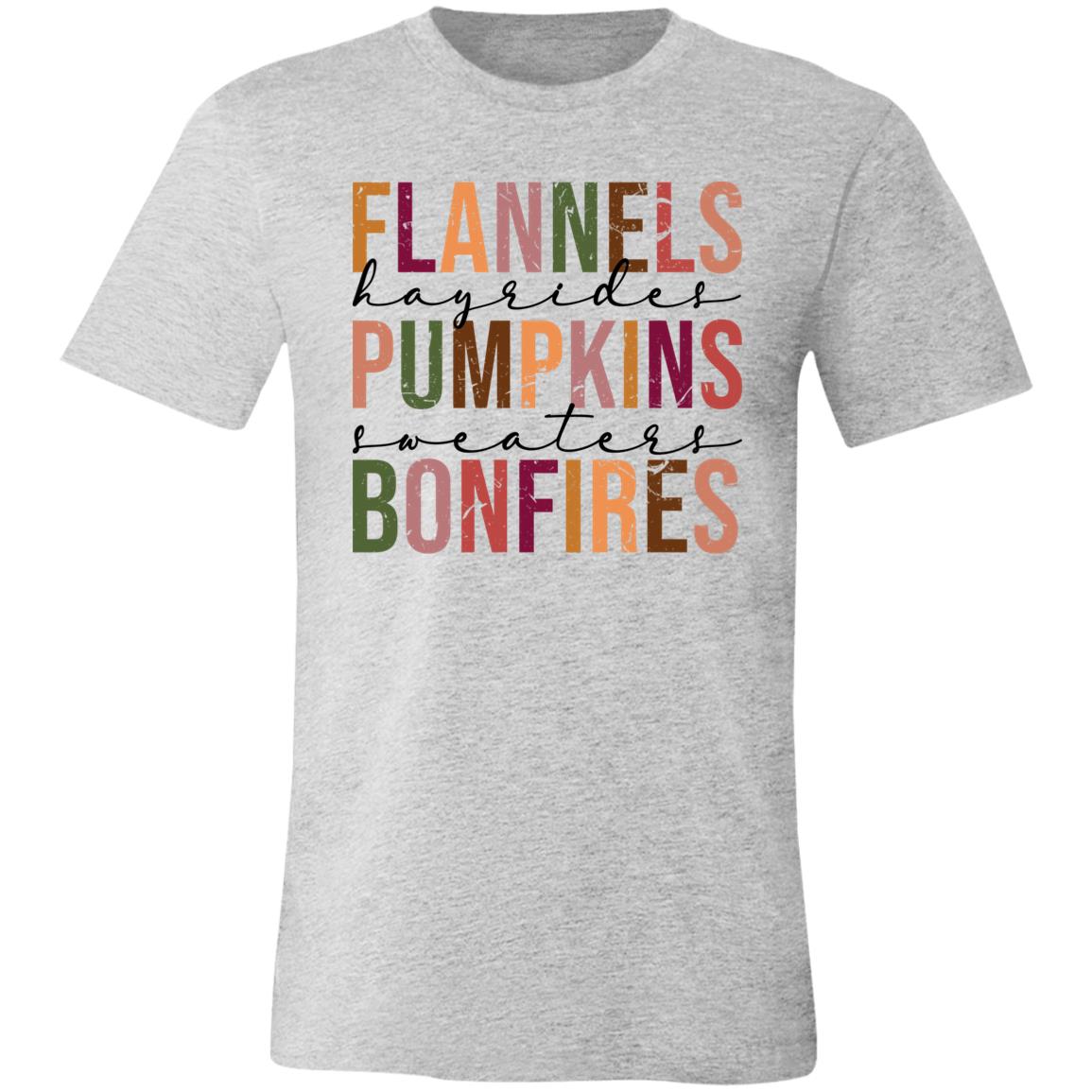 Flannels Hayrides Pumpkins Sweaters Bonfires T Shirt