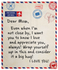 Dear Mom- Even When I am Not Close By Blanket