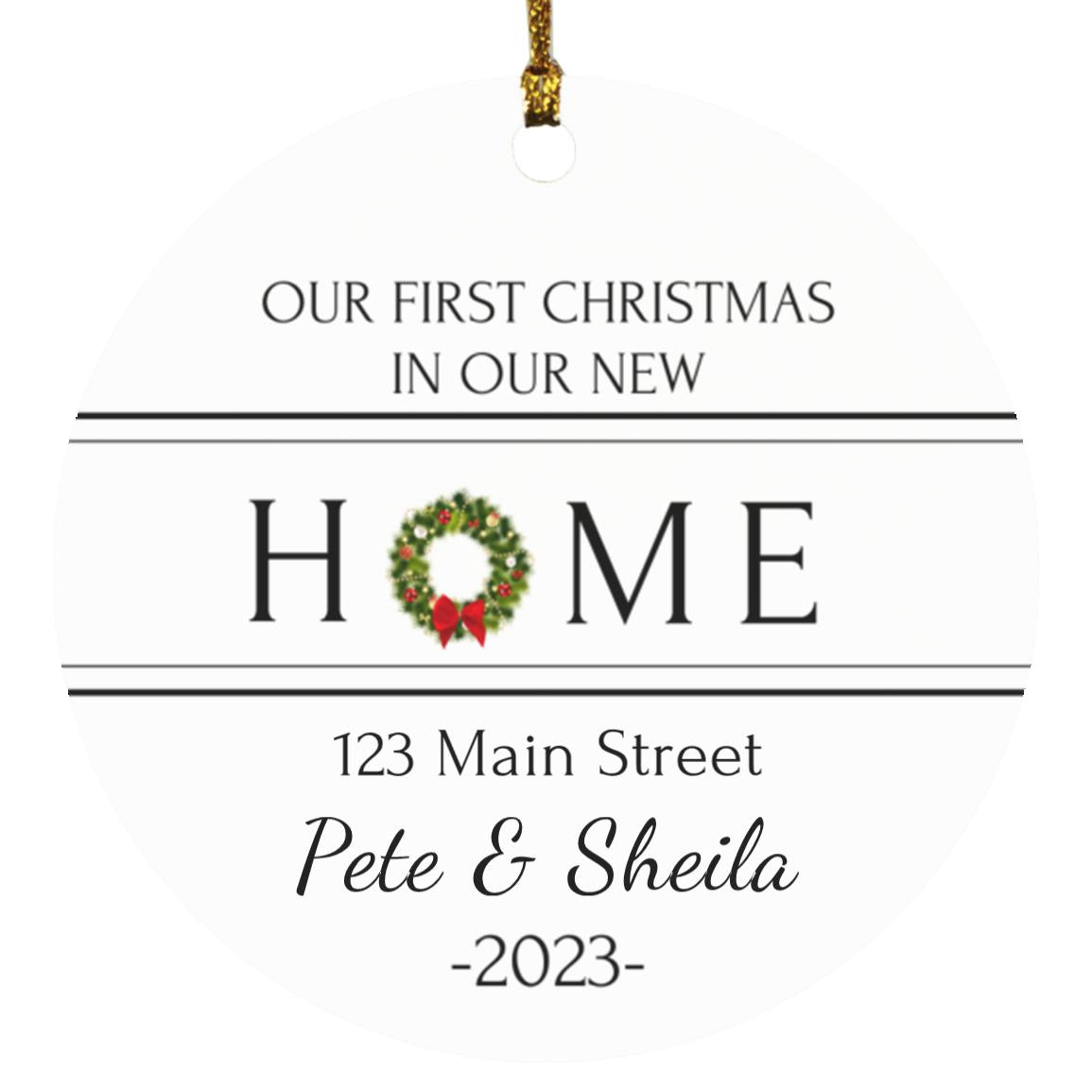 1st Christmas in New Home - Personalized