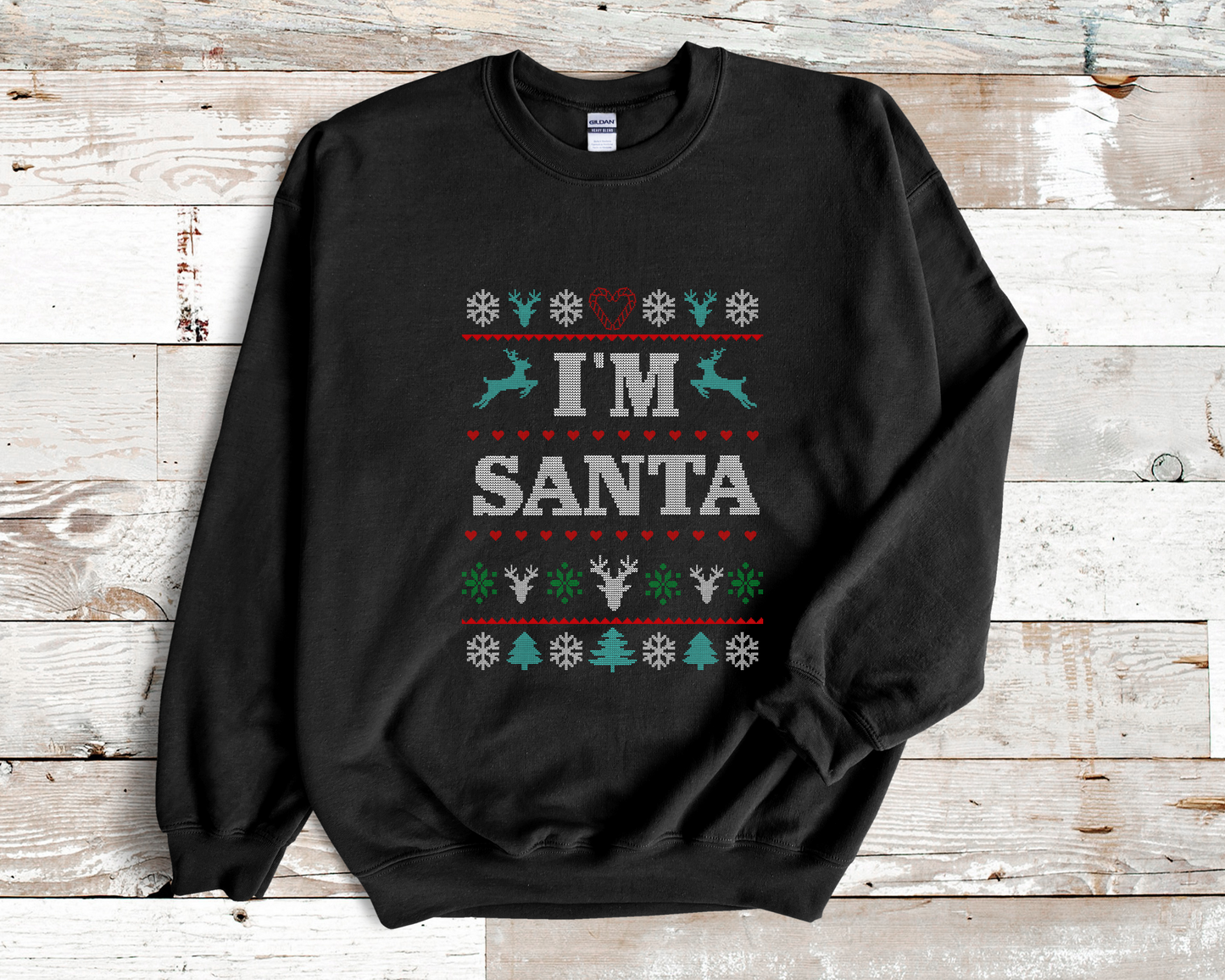 I'mSanta Unisex Funny Couples Ugly Christmas Sweater