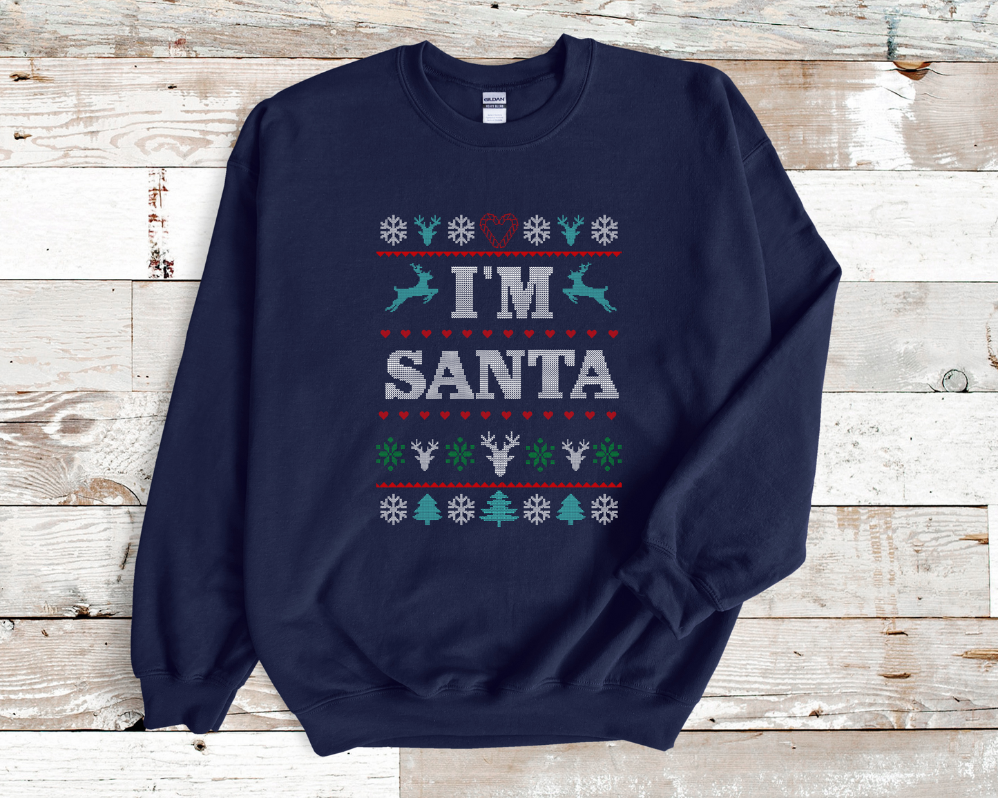 I'mSanta Unisex Funny Couples Ugly Christmas Sweater