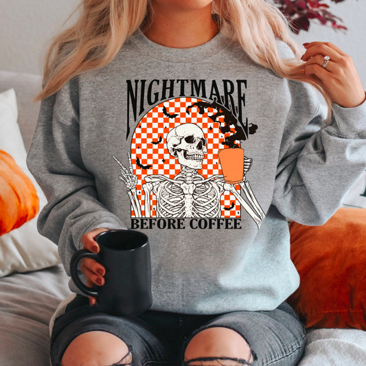 Nightmare Before Coffee Crewneck Sweatshirt