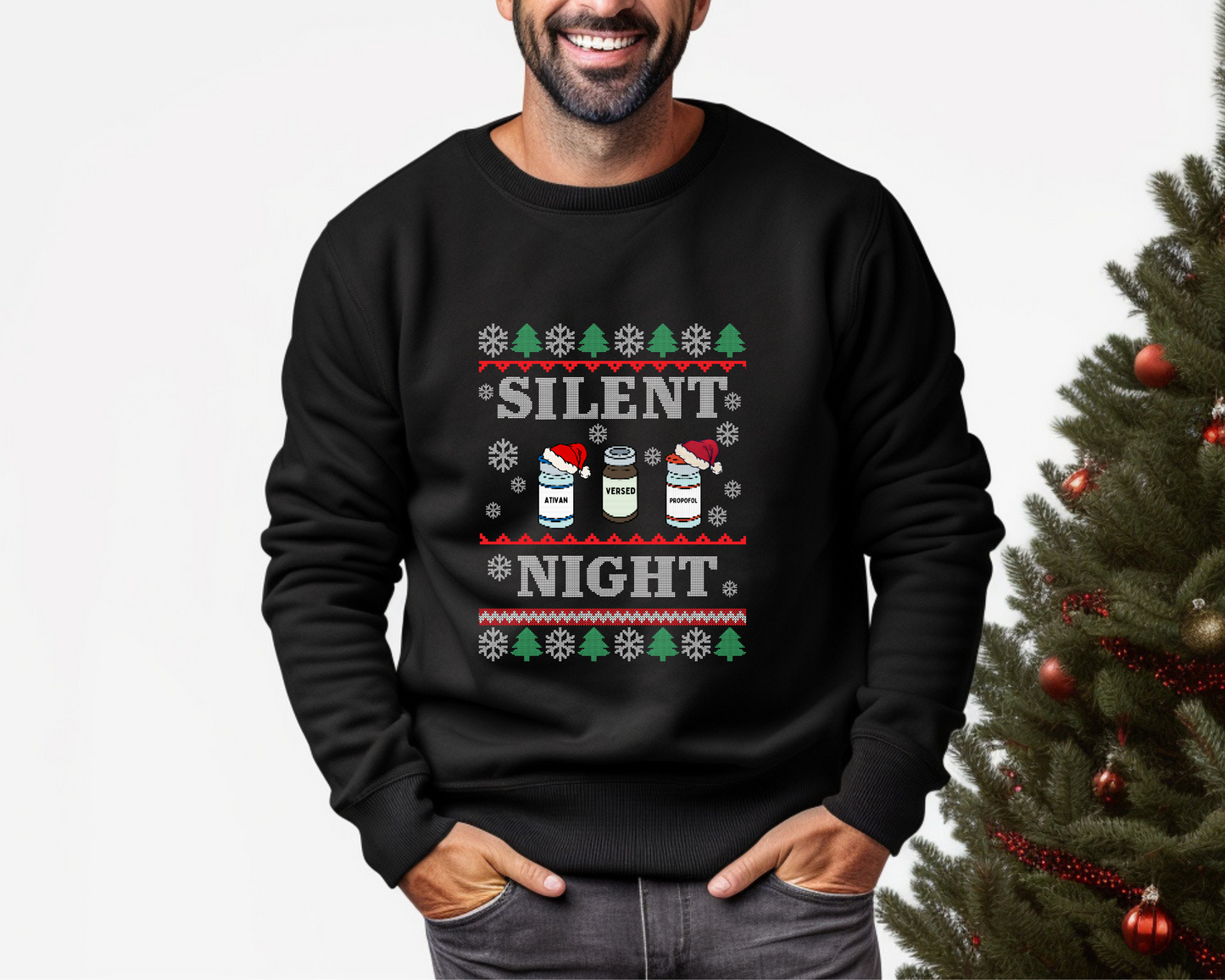 Silent Night Ugly Sweater