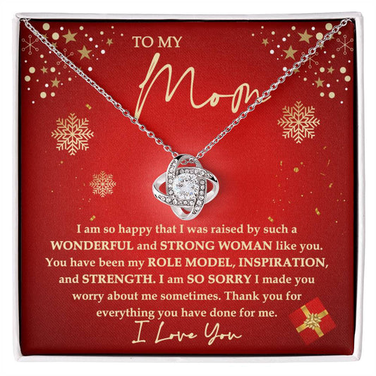 To My Mom | Strong Woman | Love Knot Necklace