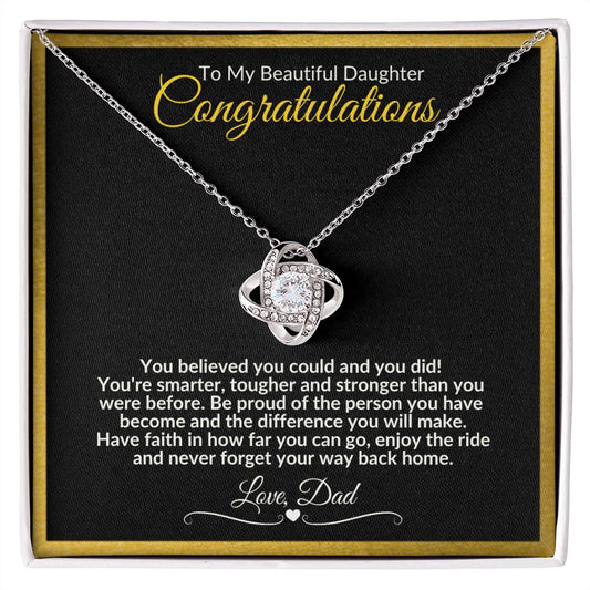 My Beautiful Daughter | Love Knot | Graduation Gift | Gift for Her