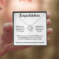 Congratulations - Behind You | Love Knot Necklace | Graduation | Daughter | Gift for Her | Niece | Granddaughter