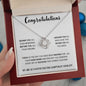 Congratulations - Behind You | Love Knot Necklace | Graduation | Daughter | Gift for Her | Niece | Granddaughter