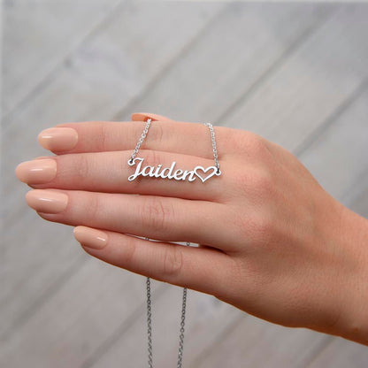 Personalized Name Necklace with Heart