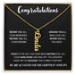 Congratulations - Behind You | Personalized Name Necklace | Graduation | Gift for Her | Daughter | Niece | Granddaughter
