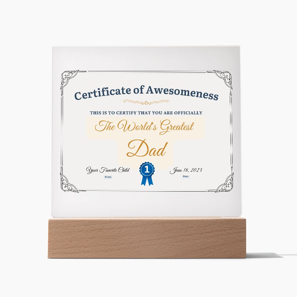 Awesome Dad Acrylic Plaque