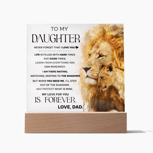 Daughter | Shadows | Lion Acrylic Plaque