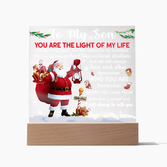 To My Son | The Light of My Life | Acrylic Plaque