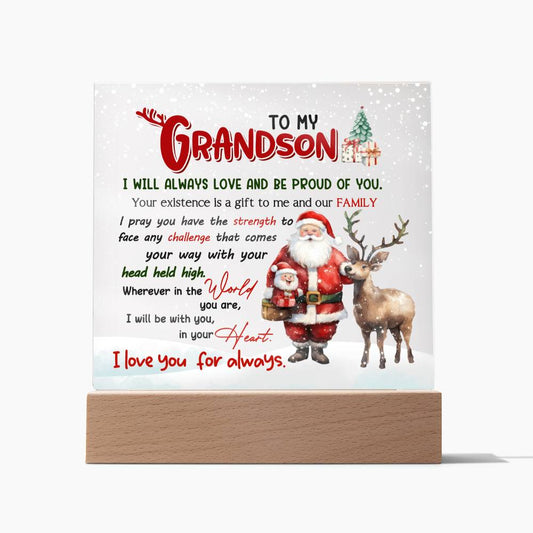 To My Grandson - Be with You Acrylic Plaque
