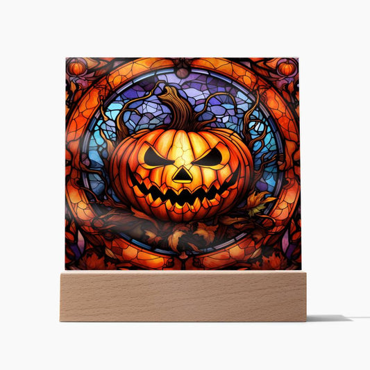 Pumpkin | Stained Glass | Acrylic Plaque