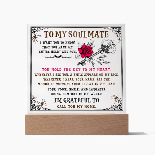 Soulmate | The Key | Acrylic Plaque