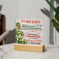 My Love - First Time Acrylic Plaque