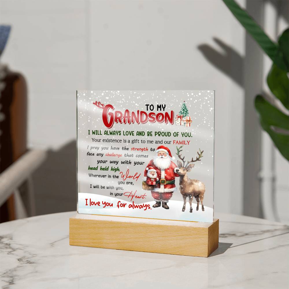 To My Grandson - Be with You Acrylic Plaque