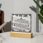 To My Son | Never Lose Acrylic Plaque