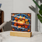 Stained Glass Pumpkin | Thanksgiving | Acrylic Plaque Nightlight