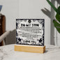 To My Son | Win or Learn | Acrylic Plaque | Halloween