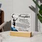 My Beautiful Daughter | Reach for the Stars | Night Light | Acrylic Plaque