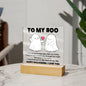 To My Boo | Happy Halloween | Acrylic Plaque | Love of My Life