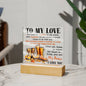 To My Love | Home is Where My Heart Is | Acrylic Plaque